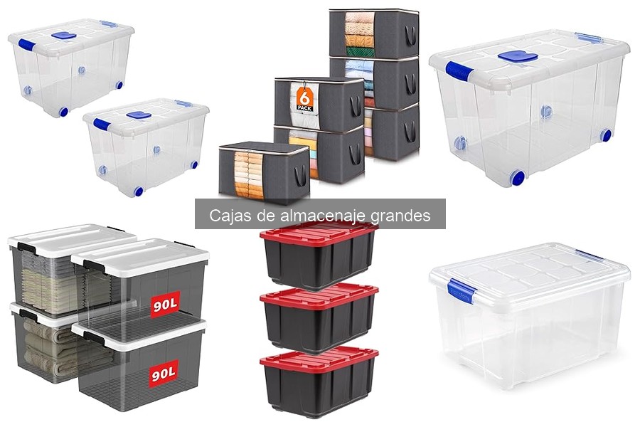 Características clave de cajas de almacenaje grandes