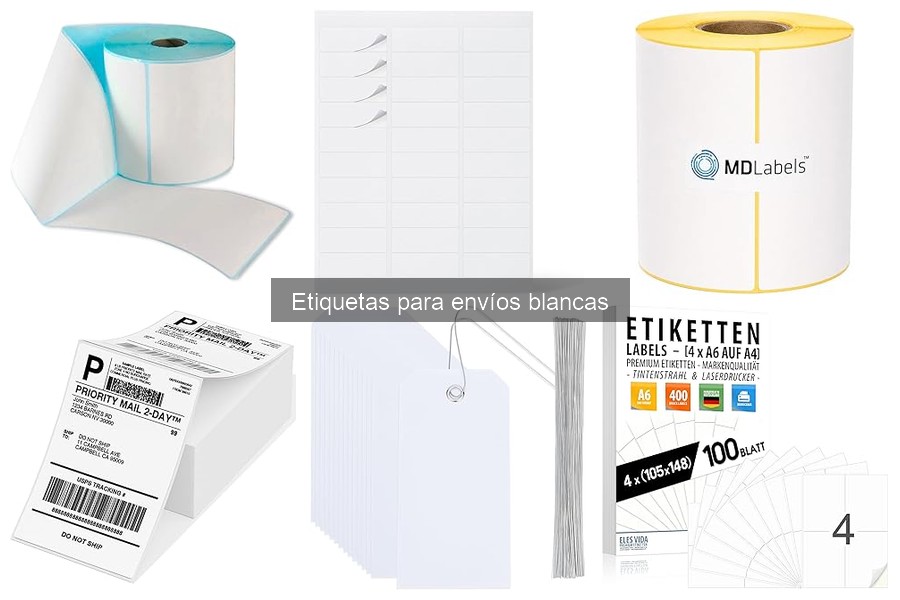 Mejores etiquetas para envíos blancas para pequeñas empresas